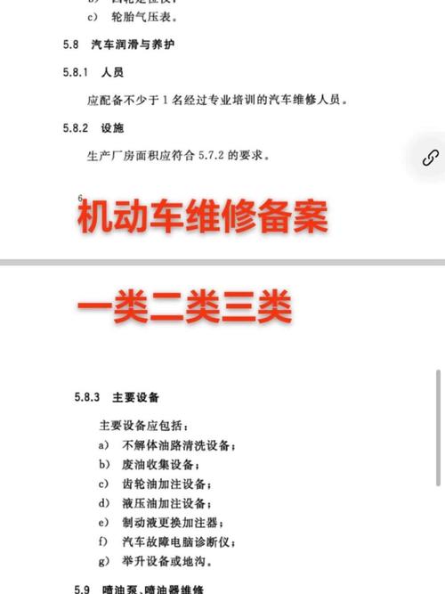 機動車維修經營備案詳解 一類、二類、三類汽修店的資質要求與辦理指南